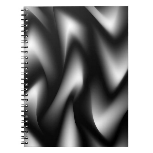 Funky Zebra Abstract Zwart en Wit Notitieboek (Voorkant)