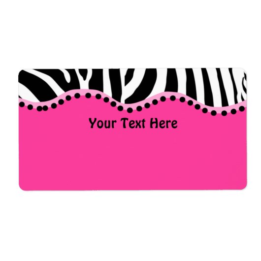 Funky Zebra Avery Label (Voorkant)