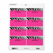 Funky Zebra Avery Label (Full Sheet)