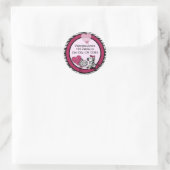 Funky Zebra Baby shower Envelop etiketten afdichti (Tas)