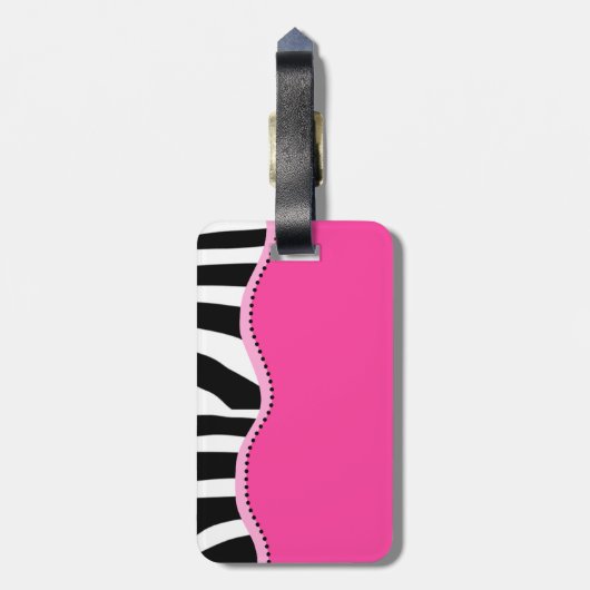 Funky Zebra Bagagelabel (Achterkant verticaal)