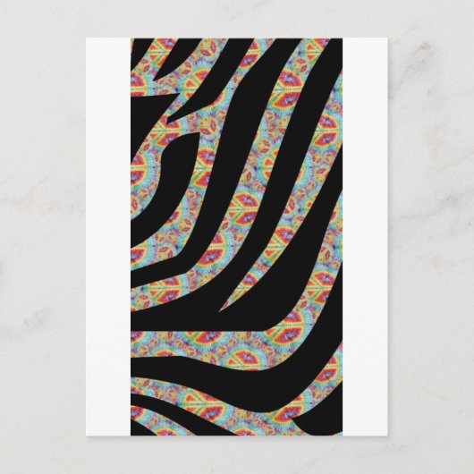 Funky Zebra Briefkaart (Voorkant)