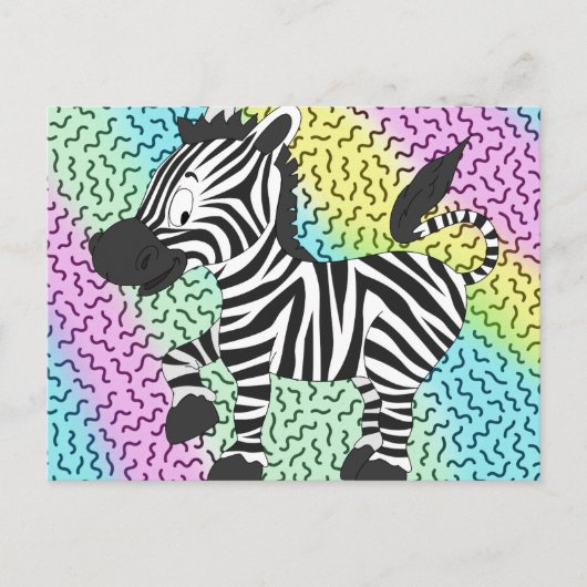 Funky Zebra Briefkaart (Voorkant)