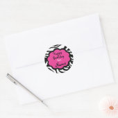 Funky Zebra Customizalbe Verjaardag Sticker (Envelop)