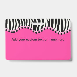 Funky Zebra Horizontale Naambadge Badge
