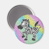 Funky Zebra Magneet (Voorkant / Achterkant)