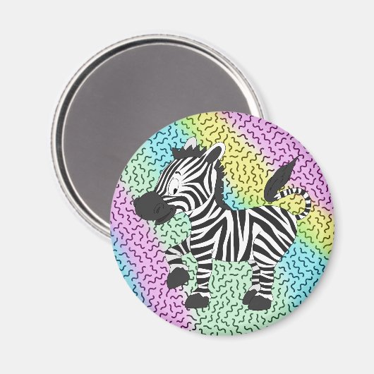 Funky Zebra Magneet (Voorkant / Achterkant)