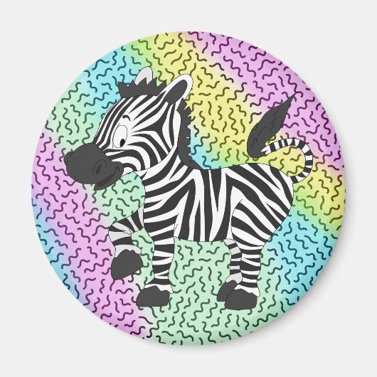 Funky Zebra Magneet (Voorkant)