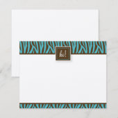 Funky Zebra Print Flat Note-kaarten (GG's) Notitiekaartje (Voorkant / Achterkant)
