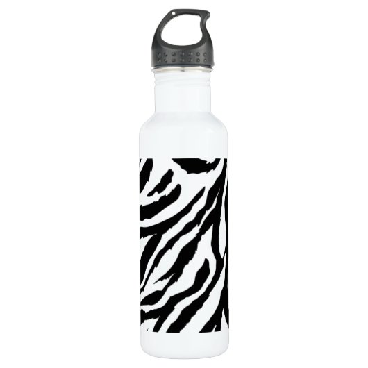 Funky Zebra Print Gym Waterfles (Voorkant)