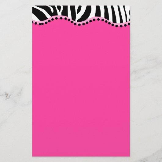 Funky Zebra Stationery Briefpapier (Voorkant)