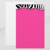 Funky Zebra Stationery Briefpapier (Voorkant / Achterkant)