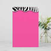 Funky Zebra Stationery Briefpapier (Staand voorkant)