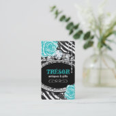 Funky Zebra Stripes Visitekaartjes (Staand voorkant)