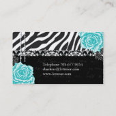 Funky Zebra Stripes Visitekaartjes (Achterkant)