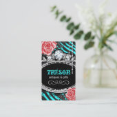 Funky Zebra Stripes Visitekaartjes (Staand voorkant)