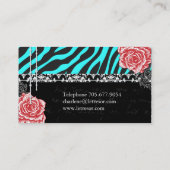 Funky Zebra Stripes Visitekaartjes (Achterkant)