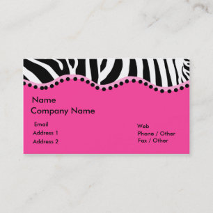 Funky Zebra Visitekaartje
