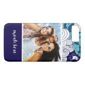 Funky Zeeschelp Patroon | Uw Foto & Naam Case-Mate iPhone Case (Achterkant (Horizontaal))