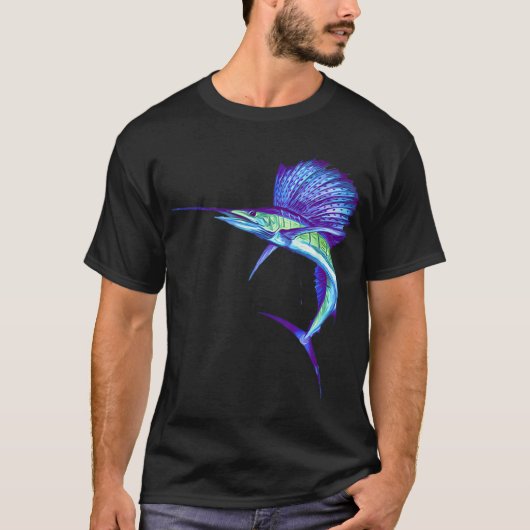 Funky zeilvis t-shirt (Voorkant)