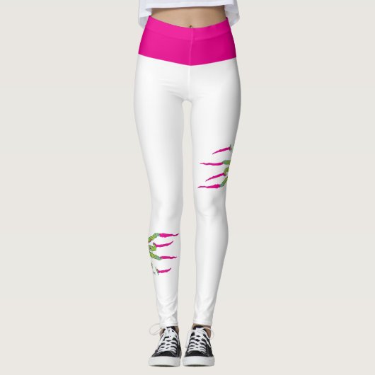 Funky Zombie Attack! Zombie geript Leggings (Voorkant)