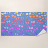 Funky zonnebril patroon strandlaken (Voorkant)