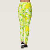 Funky Zure Vijgen Bloemen Patroon Leggings (Achterkant)