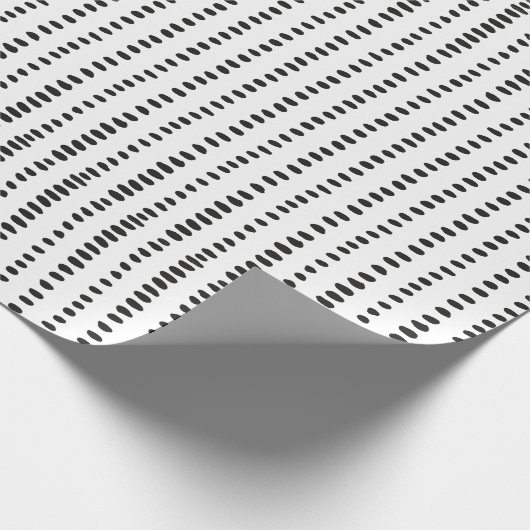 Funky, zwart en wit Abstract patroon Cadeaupapier (Hoek)