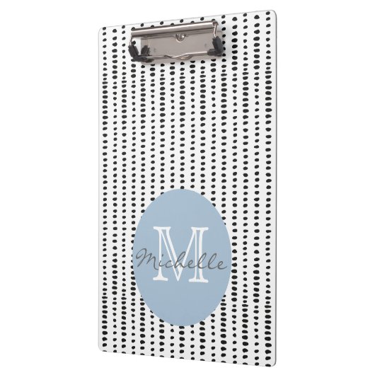 Funky, zwart en wit Abstract patroon Klembord (Links)