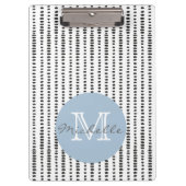 Funky, zwart en wit Abstract patroon Klembord (Voorkant)