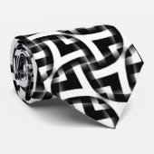 Funky zwart-wit Mode stropdas (Opgerold)