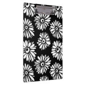 Funky zwarte en witte bloemen klembord (Rechts)