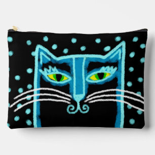 Funky Zwarte Kat Abstract Schilderij Etui