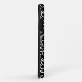 Funky zwarte witte bloemen iPhone 5 Hoesje (Achterkant/rechts)