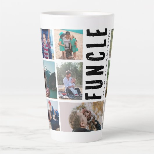 Funle oom Photo Collage Latte Mok (Voorkant)