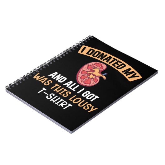 Funn Kidney Transplant Organs Humor Notitieboek (Linkerzijde)