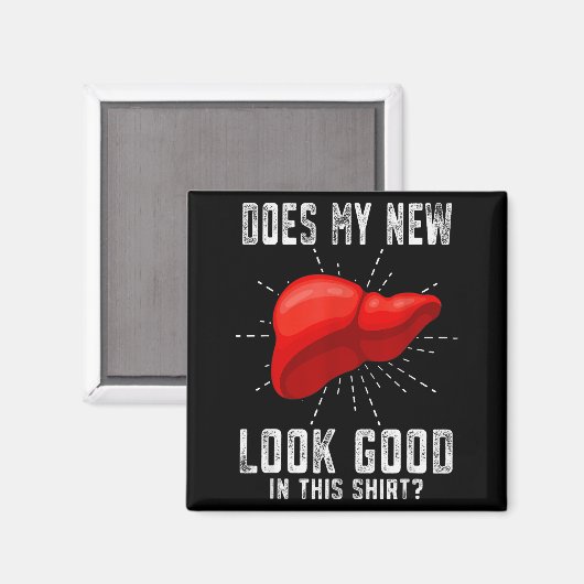Funn My New Liver Liver Transplant  Magneet (Voorkant / Achterkant)