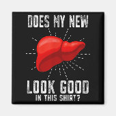 Funn My New Liver Liver Transplant  Magneet (Voorkant)