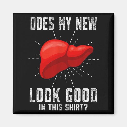 Funn My New Liver Liver Transplant  Magneet (Voorkant)