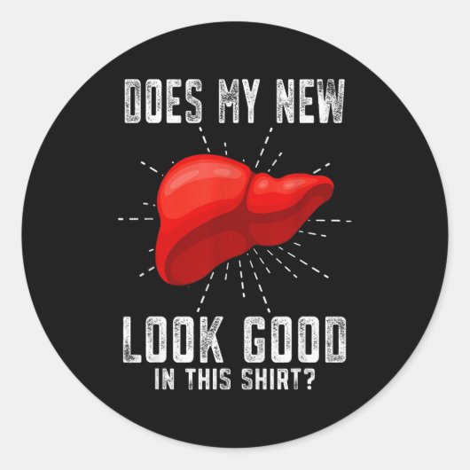 Funn My New Liver Liver Transplant  Ronde Sticker (Voorkant)