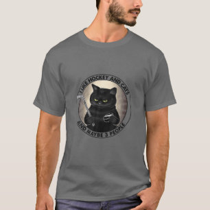 FUNNANT IK HOCKEY EN CATS EN MAYBE 3 MENSEN T-SHIRT