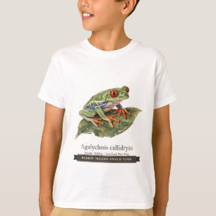 Funne kikker voor kinderen "Ribbit betekent snackt T-shirt