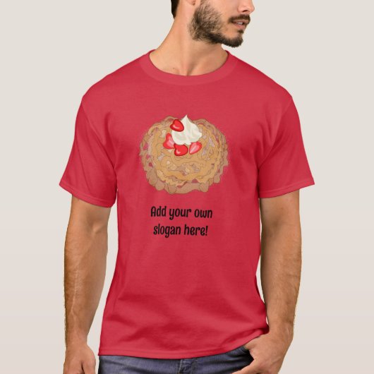 Funnel Cake Fair & Amusement Park Food - jouw teks T-shirt (Voorkant)