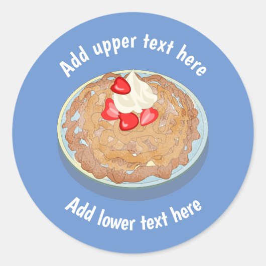Funnel Cake Graphic - Fairground & Park Favorite C Ronde Sticker (Voorkant)