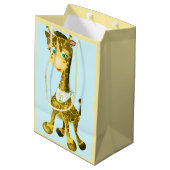 Funnie cadeautastas Happy Baby Giraffe - Aanpasbaa Medium Cadeauzakje (Achterkant Gekanteld)