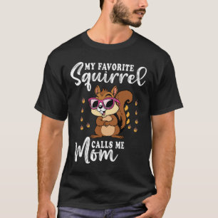 Funnie Eekhoorn Dier Mijn Favoriete Eekhoorn T-Shi T-shirt