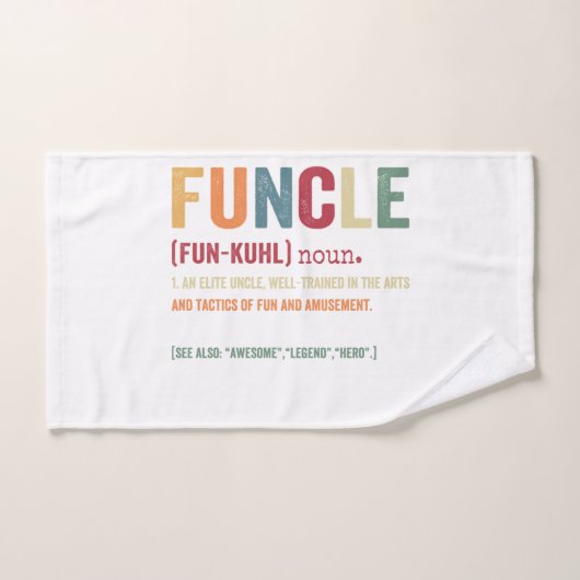 Funnie oom Definition, Geweldige Legend Hero Bad Handdoek (Handdoek)