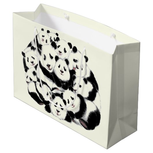 Funnie Panda cadeautas tas (Achterkant Gekanteld)