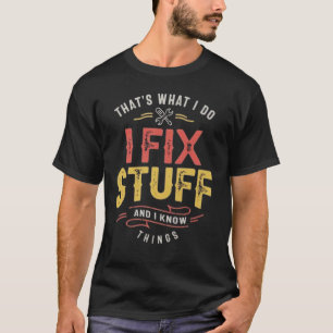 Funnie T-shirt voor mannen 'Ik repareer spullen' m