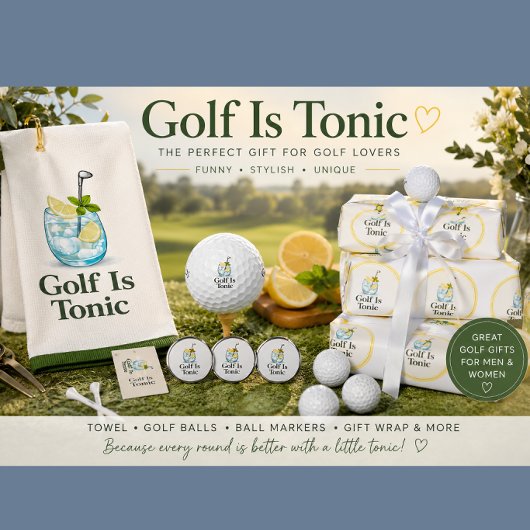 Funnie vrouwen golfhanddoek | Golf is tonic cadeau